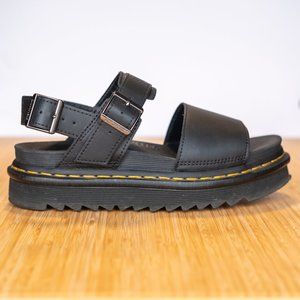 Doc Martens Voss Women's Leather Strap Sandals, Size 7, Black